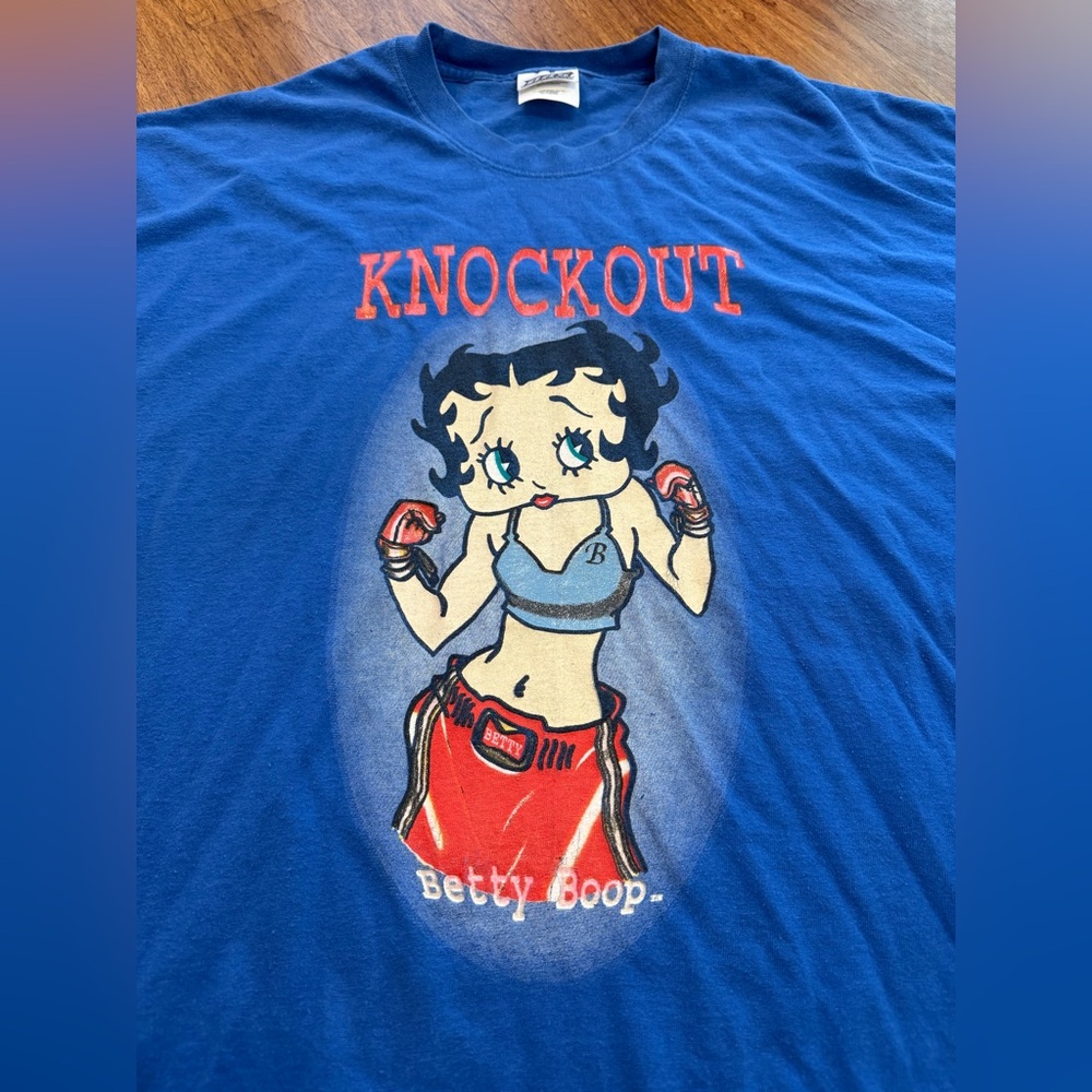 Vintage 90’s Betty Boop Knockout Boxing Boxer Cartoon 100% Authentic Original XL
